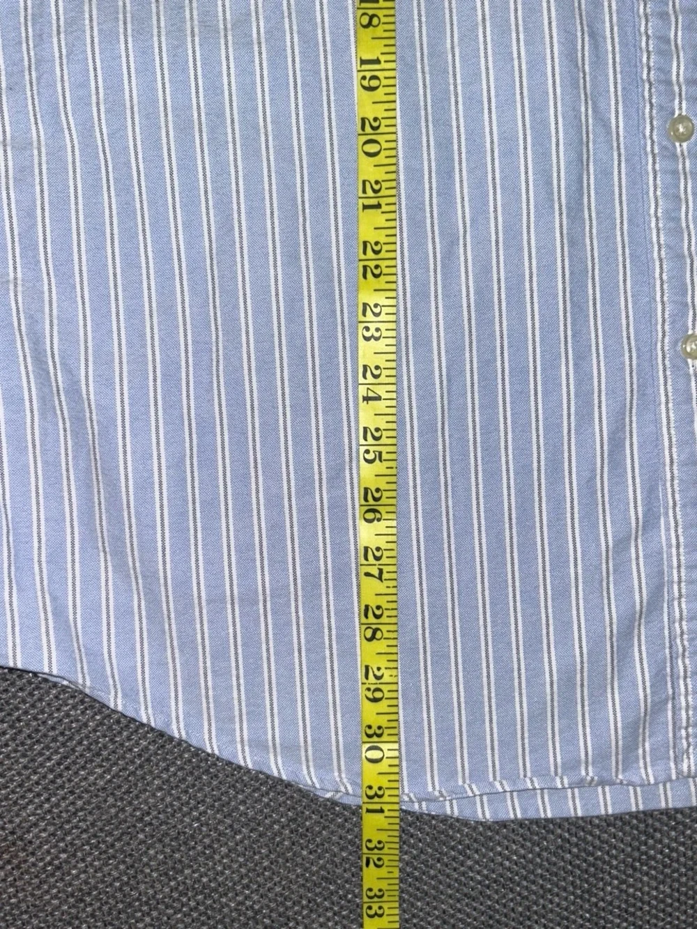 Polo Ralph Lauren Light Blue and White Striped Button-Down Shirt XL